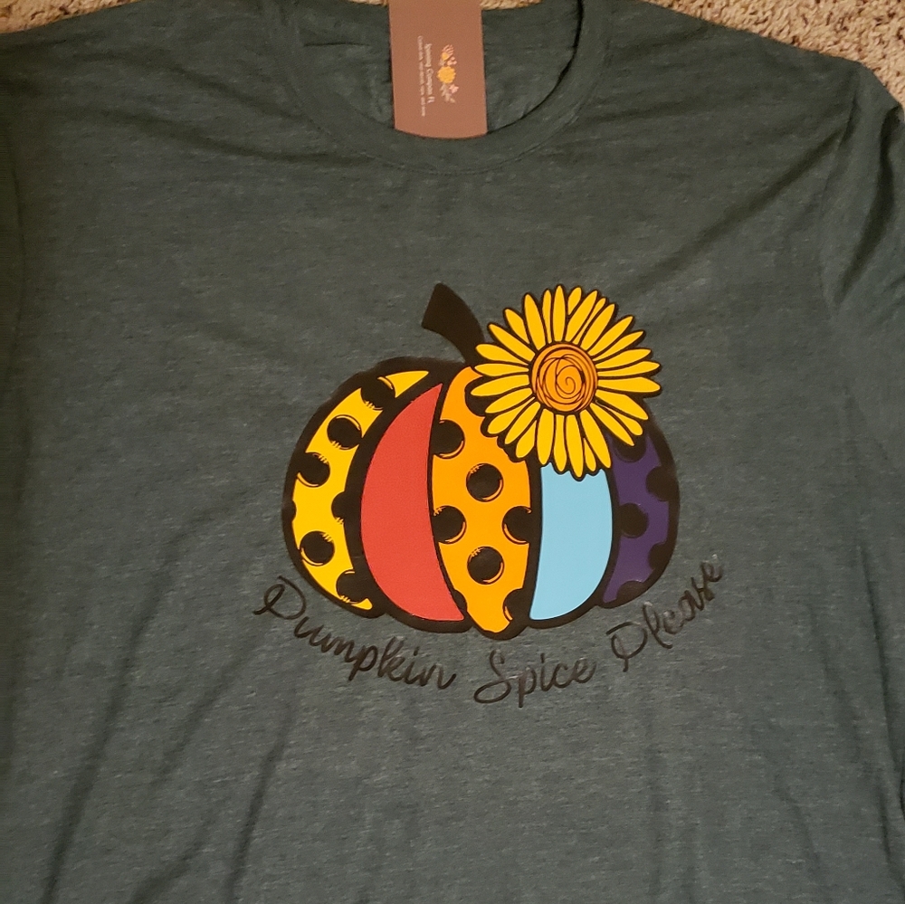 Cutie fall pumpkin spice custom vinyl shirt